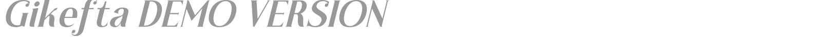Gikefta font preview
